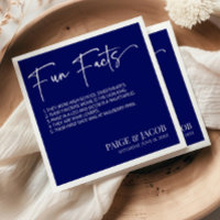 Fun Hacts Dark Navy White Classic Boda mínimo