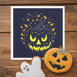 Servilleta De Papel Fun Halloween Black Jack O Lantern Spookkin