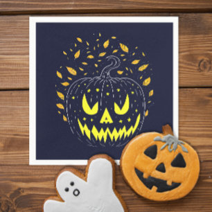 Servilleta De Papel Fun Halloween Black Jack O Lantern Spookkin