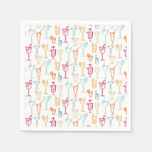 Servilleta De Papel Fun Hand Drake Cocktail Pattern Fiesta de boda