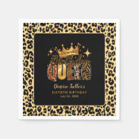 Fun Leopard Cumpleaños Reina Sesenta Años