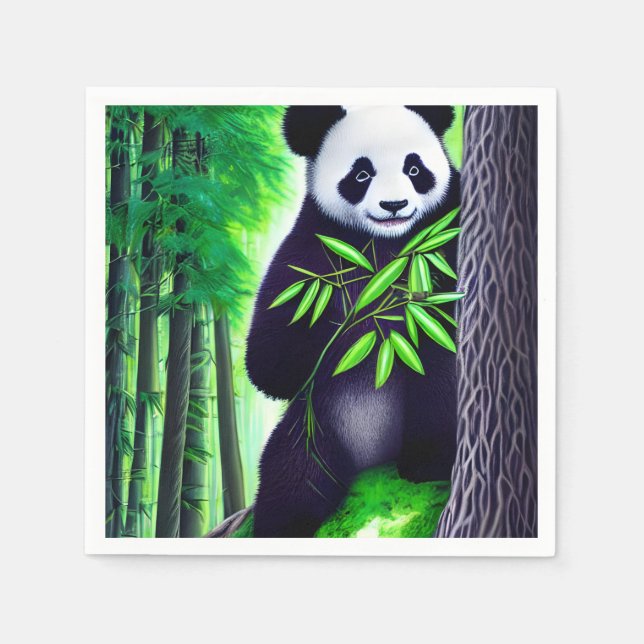 Servilleta De Papel Fun Little Panda Bear (Anverso)