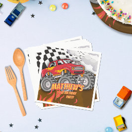 Servilleta De Papel Fun Monster Truck Birthday