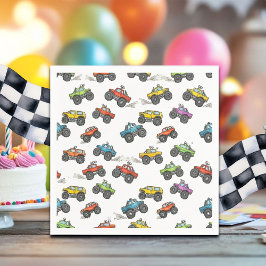 Servilleta De Papel Fun Monster Trucks Birthday Party