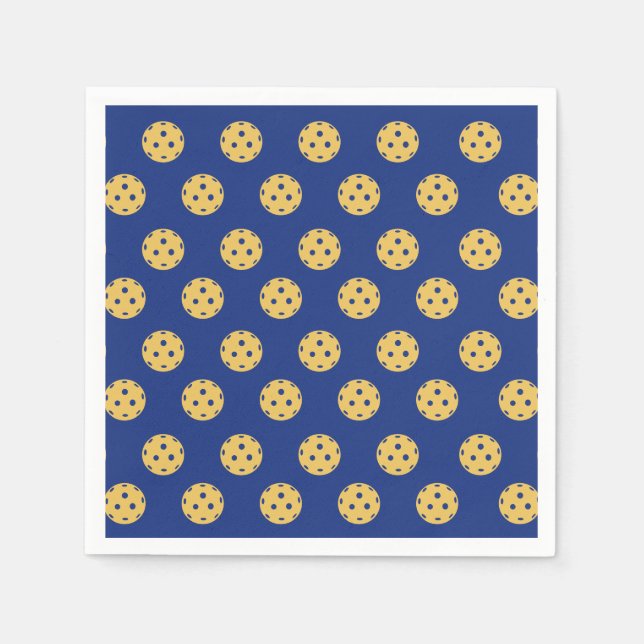Servilleta De Papel Fun Pickleball Pattern Pickleball Fiesta (Anverso)