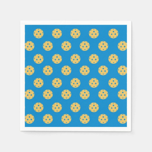 Servilleta De Papel Fun Pickleball Pattern Pickleball Fiesta (Anverso)