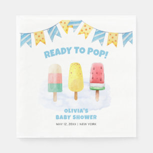 Servilleta De Papel Fun Popcicle listo para pop Ice Cream Baby Shower