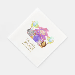 Servilleta De Papel Fun Safari Circus Carnio Globo Baby Shower