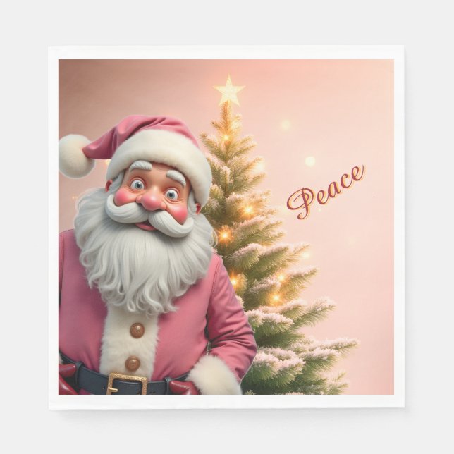 Servilleta De Papel Fun Santa Claus Holiday Themed (Anverso)