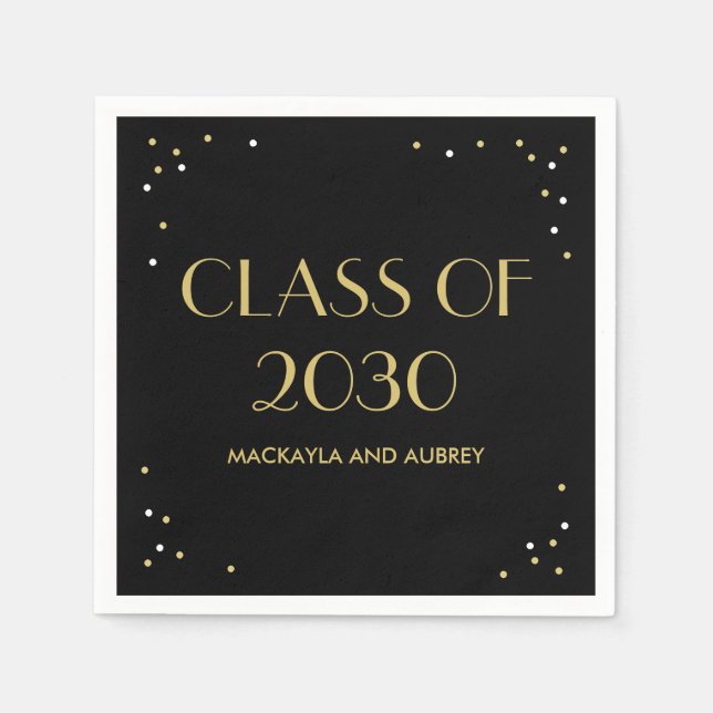 Servilleta De Papel Fun Snapshots Editable Color Graduación Napkins (Anverso)