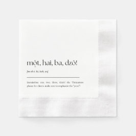 Servilleta De Papel Fun Vietnamita Bebida Frase Cocktail Napkin 02