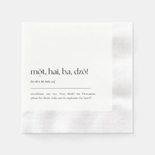 Servilleta De Papel Fun Vietnamita Bebida Frase Cocktail Napkin 02
