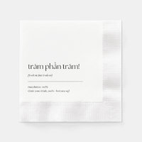 Fun Vietnamita Bebida Frase Cocktail Napkin 03
