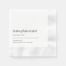 Fun Vietnamita Bebida Frase Cocktail Napkin 03