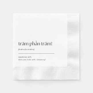 Servilleta De Papel Fun Vietnamita Bebida Frase Cocktail Napkin 03