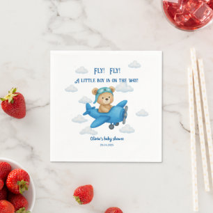 Servilleta De Papel Funda de papel de Baby Shower para el avión de Ted