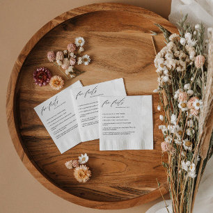 Servilleta De Papel Fundición de guión moderno Hechos Bodas Napkins