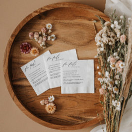 Servilleta De Papel Fundición de guión moderno Hechos Bodas Napkins