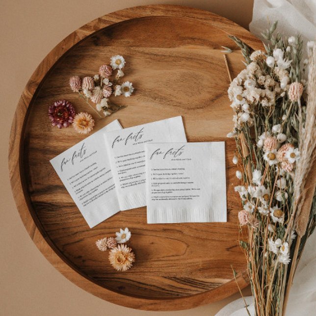 Servilleta De Papel Fundición de guión moderno Hechos Bodas Napkins (Subido por el creador)
