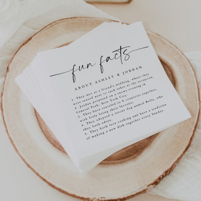Servilleta De Papel Fundición de guión moderno Hechos Bodas Napkins (Subido por el creador)