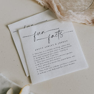 Servilleta De Papel Fundición de guión moderno Hechos Bodas Napkins