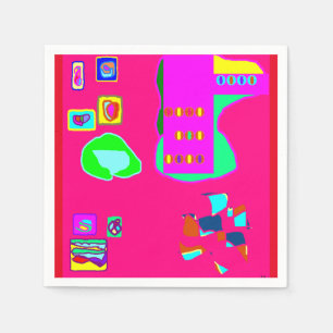 Servilleta De Papel Fundido diseño napolas de papel color rosa mezclad