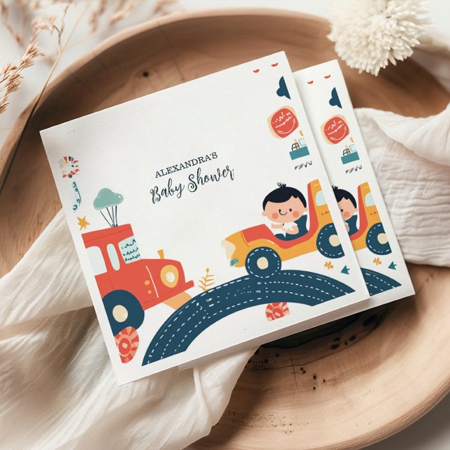 Servilleta De Papel Fundido Vehículo Cars Boy Baby Shower (Subido por el creador)