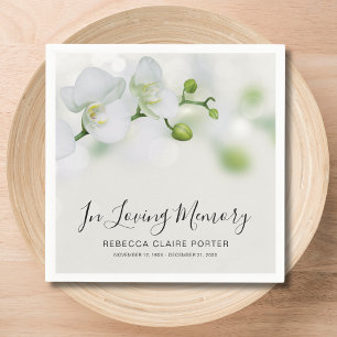 Servilleta De Papel Funeral conmemorativo de Orquídea