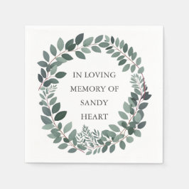 Servilleta De Papel Funeral personalizado Eucalyptus - Elegante Monume