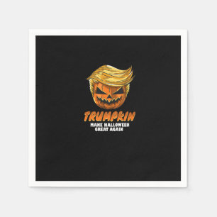 Servilleta De Papel Funeraria Trumpkin hace que Halloween sea grande d