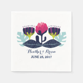 Servilleta De Papel Funky Boda Floral Papeles