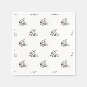 Servilleta De Papel Funky Cute Sheep Ram