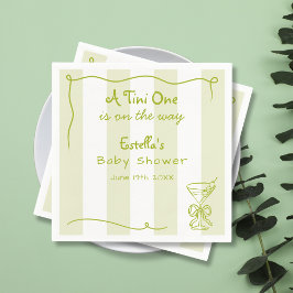 Servilleta De Papel Funky Retro Doodle Dirty Martini Baby Shower