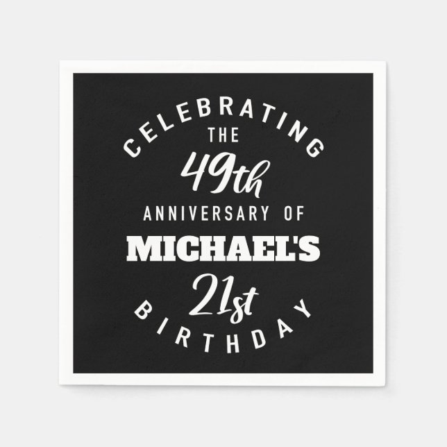 Servilleta De Papel Funny 70th Birthday Personalizado (Anverso)