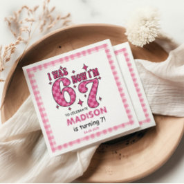 Servilleta De Papel Funny 7th Birthday | “I Was 6, Now 7” Party