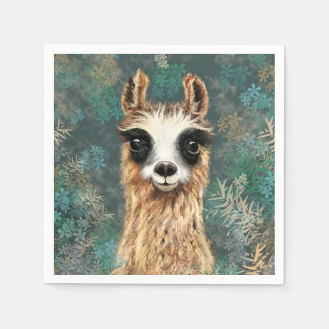 Servilleta De Papel Funny Alpaca Napkins (Anverso)