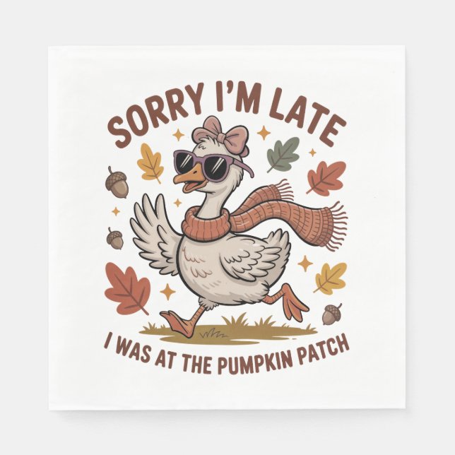 Servilleta De Papel Funny Autumn Goose (Anverso)