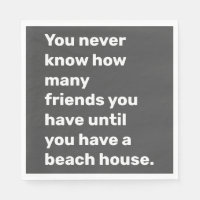 Funny Beach House Friends cita tipografía negra