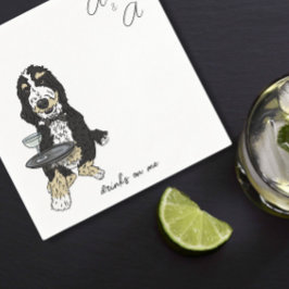 Servilleta De Papel Funny Bernedoodle Cocktail
