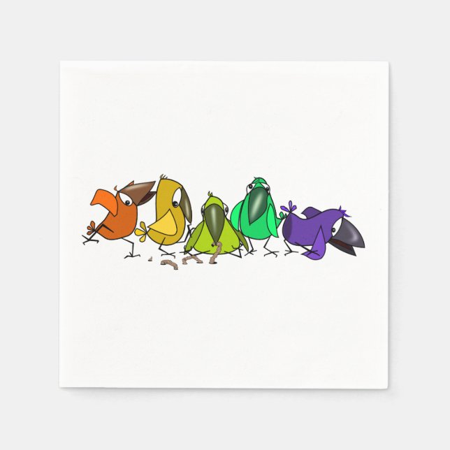 Servilleta De Papel Funny Birds Napkins (Anverso)