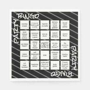 Servilleta De Papel Funny Black White Stripes Fiestas Napkins