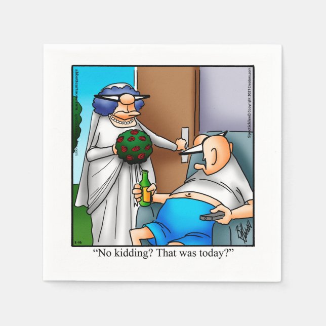 Servilleta De Papel Funny Boda / Shower Humor Cocktail Napkins (Anverso)