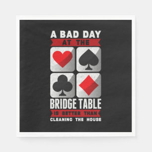 Servilleta De Papel Funny Bridge Player a Bad Day in Bridge Table