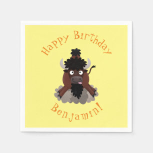 Servilleta De Papel Funny búfalo bison personalizado personalizado cum