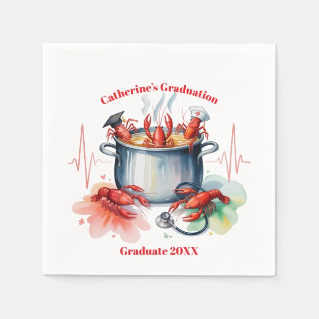 Servilleta De Papel Funny Cajun Nurse Graduation Party (Anverso)