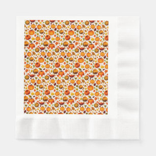 Servilleta De Papel "Funny Calabaza Imprimir servilletas de papel .
