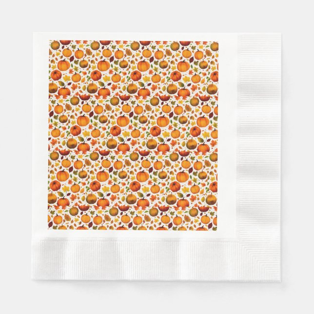 Servilleta De Papel "Funny Calabaza Imprimir servilletas de papel . (Anverso)