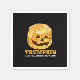 Servilleta De Papel Funny Calabaza Trumpkin Halloween