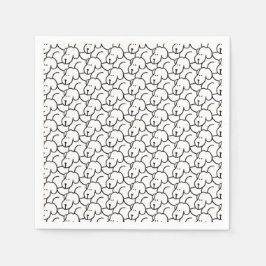 Servilleta De Papel Funny Cartoon Sitting Dogs