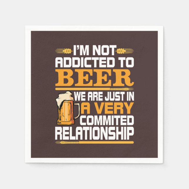 Servilleta De Papel Funny cerveza palabra arte bar mancave (Anverso)